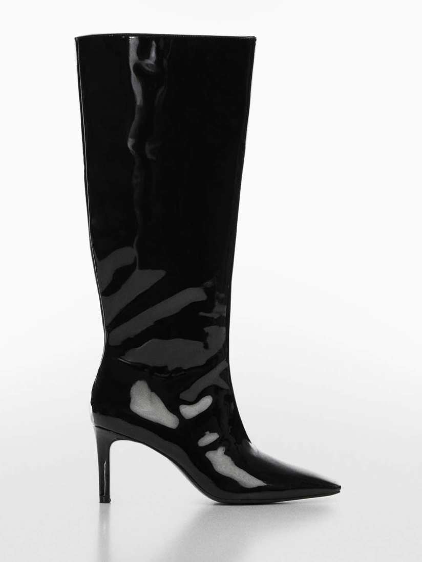 Buy MANGO Women High Top Square Toe Slim Heel Boots Boots for Women 26412144 Myntra