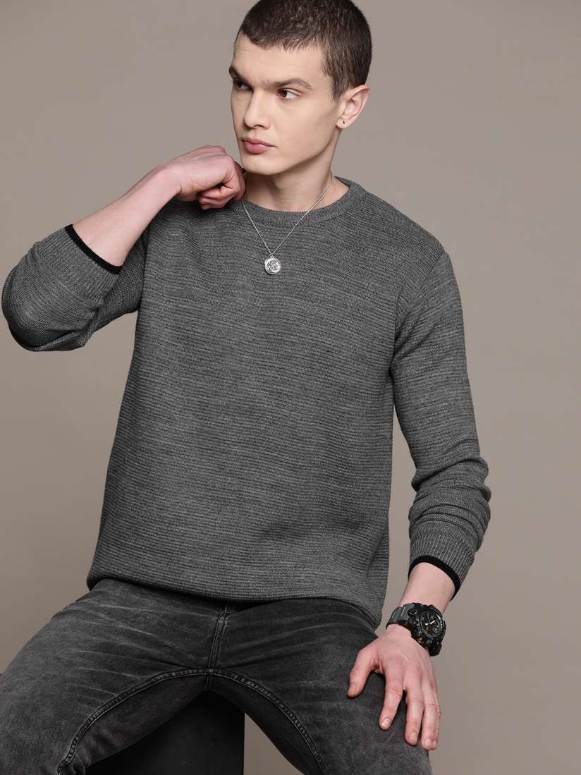 Buy Roadster Men Acrylic Pullover Sweaters for Men 26415284 Myntra