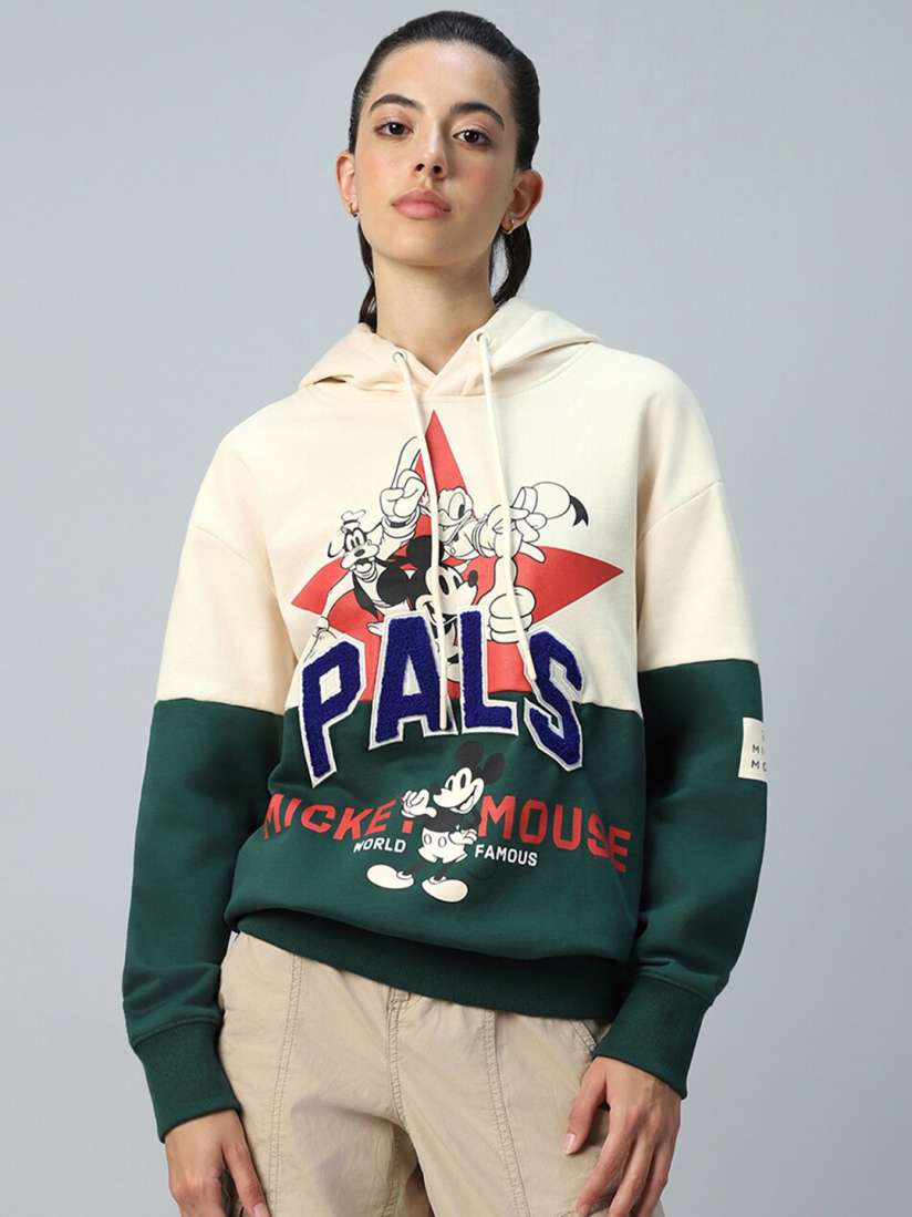 Buy Bewakoof Heavy Duty 1.0 Women Star Mickey Graphic Printed Oversized Hoodies Sweatshirts for Women 26416900 Myntra