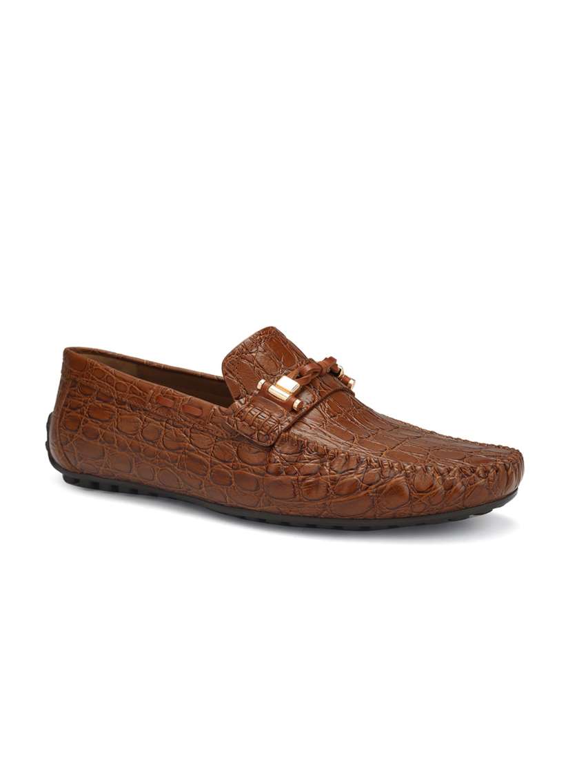 Buy ROSSO BRUNELLO Men Textured Leather Comfort Insole Horsebit Driving Shoes Casual Shoes for Men 26417580 Myntra