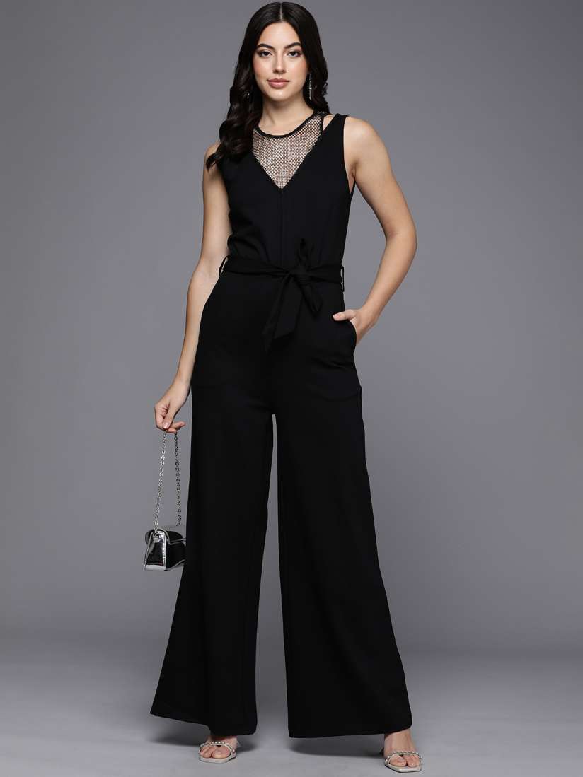 Buy NEXT V Neck Embellished Basic Jumpsuit Jumpsuit for Women 26421020 Myntra