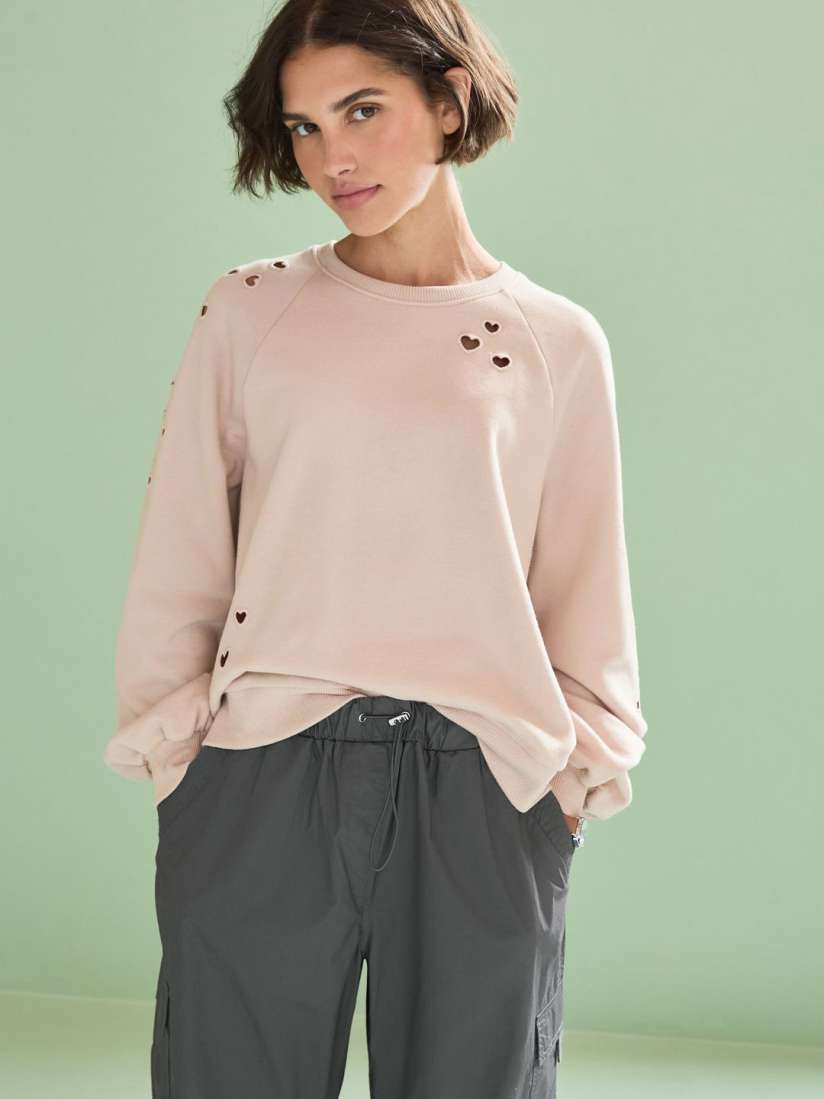 Buy NEXT Women Cut Outs Sweatshirt Sweatshirts for Women 26421072 Myntra