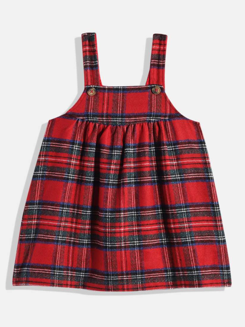 Buy NEXT Girls Checked Pinafore Dress Dresses for Girls 26423770 Myntra