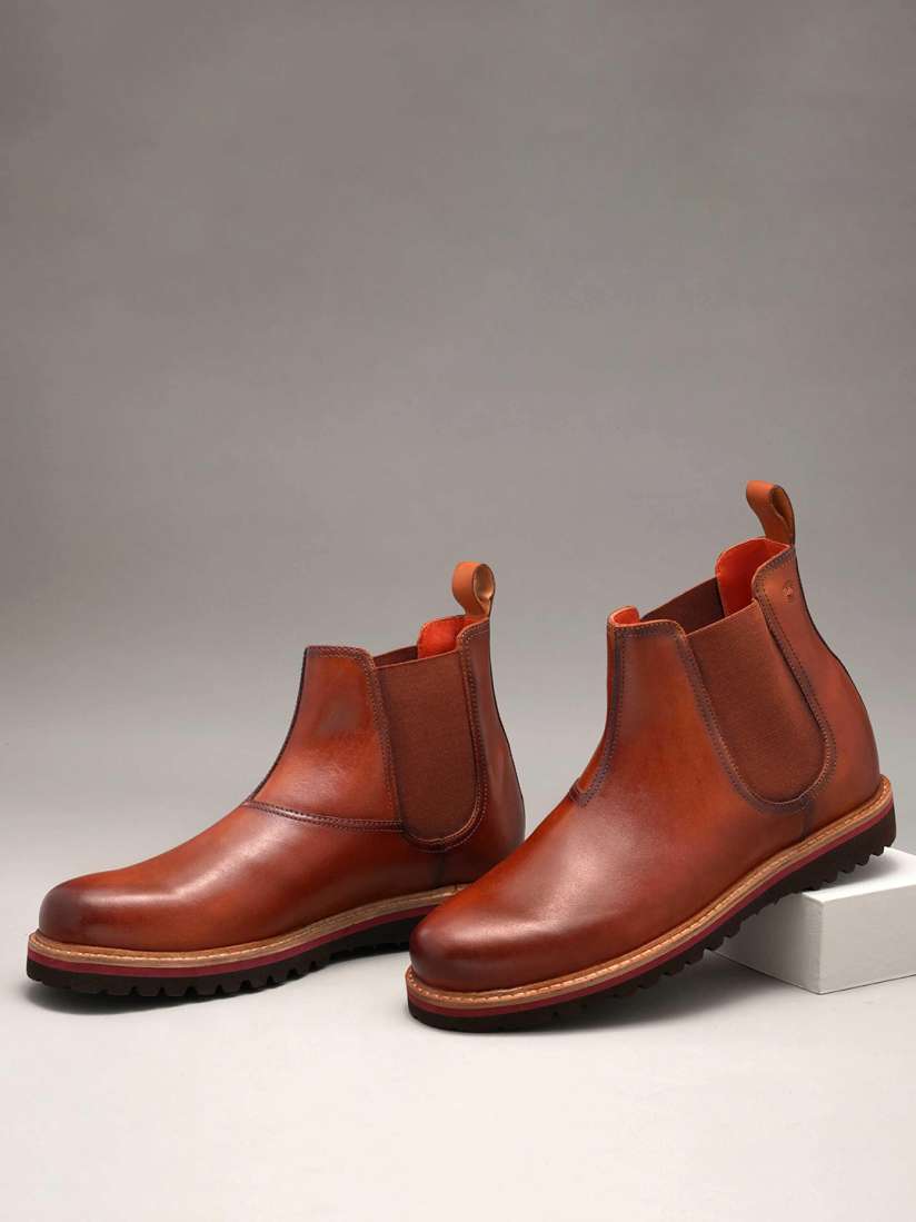 Buy Ruosh Men Mid Top Leather Work Chelsea Boots Boots for Men 26426794 Myntra