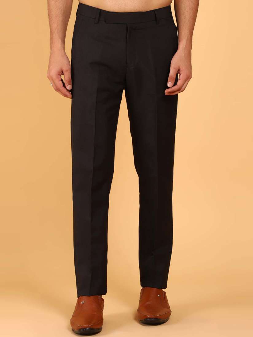Buy BLUEBIRD Men Classic Easy Wash Formal Trousers Trousers for Men 26437290 Myntra