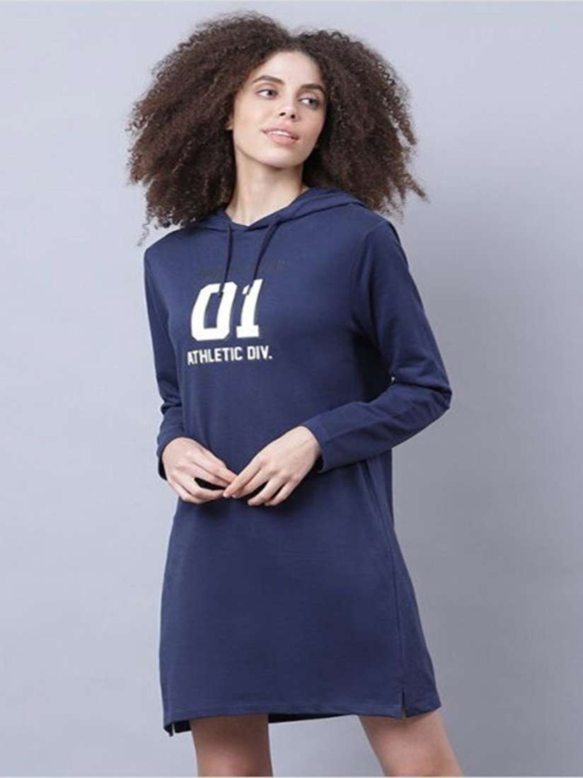 Buy Aila Printed Cotton Hooded T shirt Dress Dresses for Women 26448698 Myntra