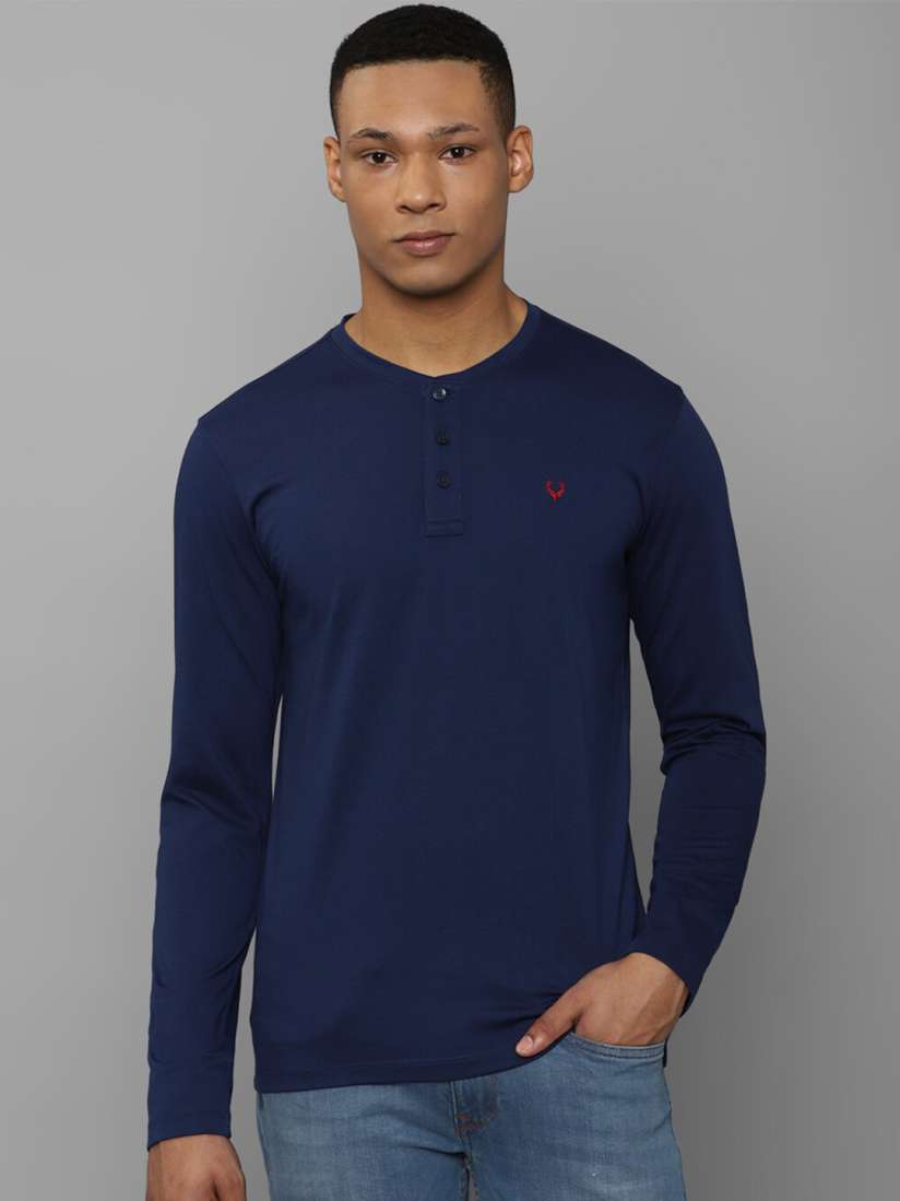 Buy Allen Solly Henley Neck Long Sleeves T shirt Tshirts for Men 26449762 Myntra