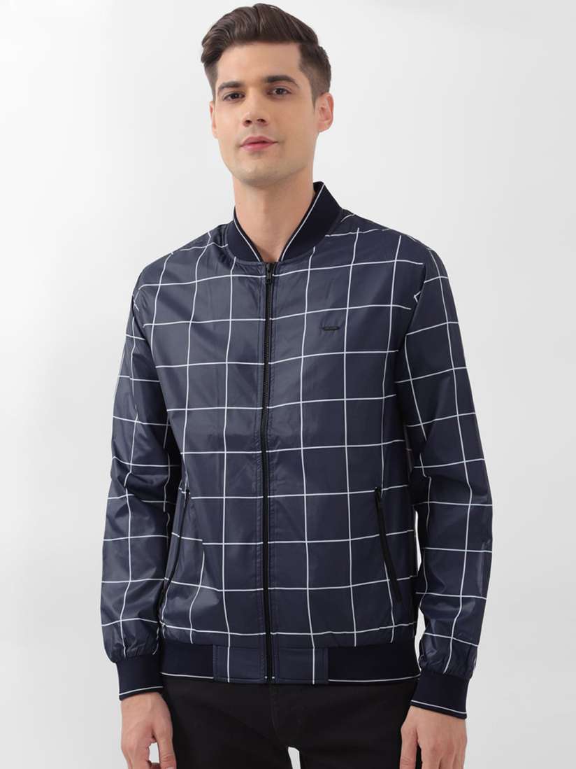 Buy PETER ENGLAND UNIVERSITY Checked Bomber Jacket Jackets for Men 26452360 Myntra