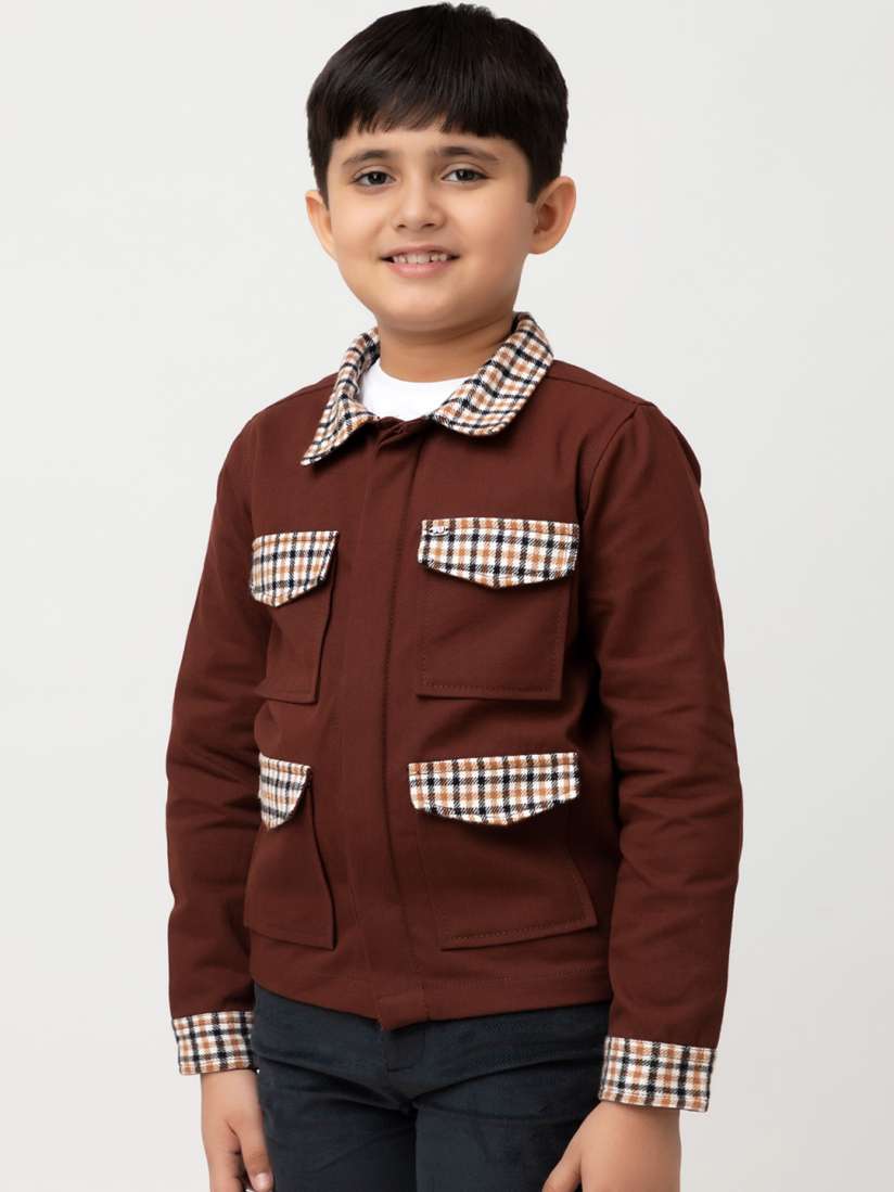 Buy Purple United Kids Boys Cotton Twill Jacket Jackets for Boys 26459588 Myntra