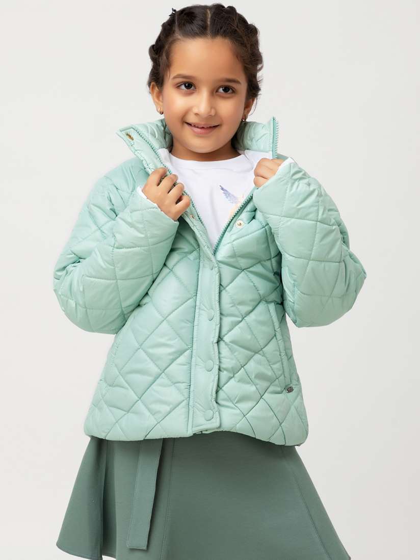 Buy Purple United Kids Girls Mock Collar Rapid Dry Quilted Jacket Jackets for Girls 26459654 Myntra