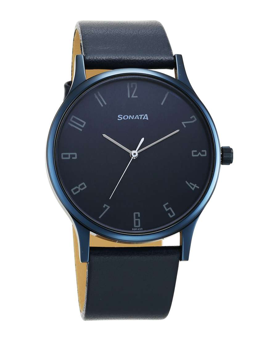 Buy Sonata Men Brass Dial Leather Straps Analogue Watch 77105QL01 Watches for Men 26467394 Myntra