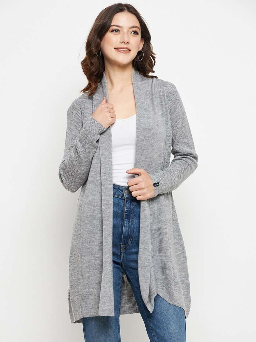 Buy CREATIVE LINE Self Design Knitted Longline Woolen Shrug Shrug for Women 26481860 Myntra