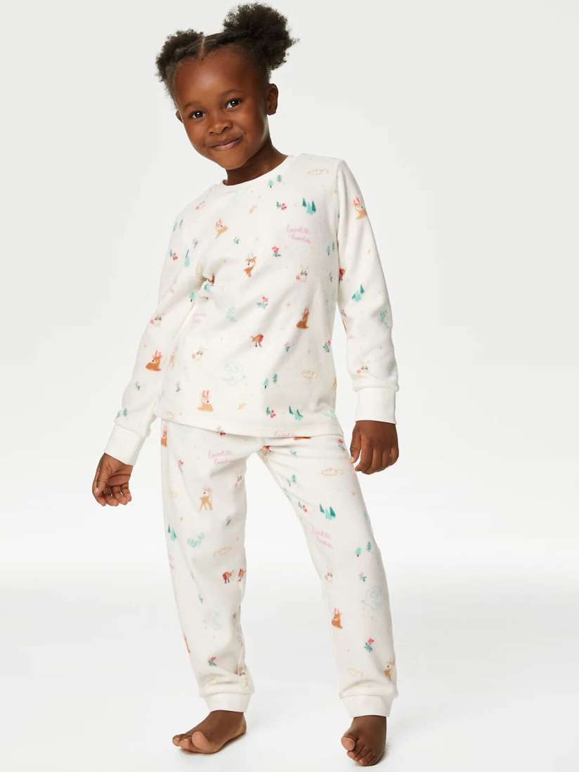 Buy Marks Spencer Girls Printed Fleece Night Suit Night suits for Girls 26495776 Myntra