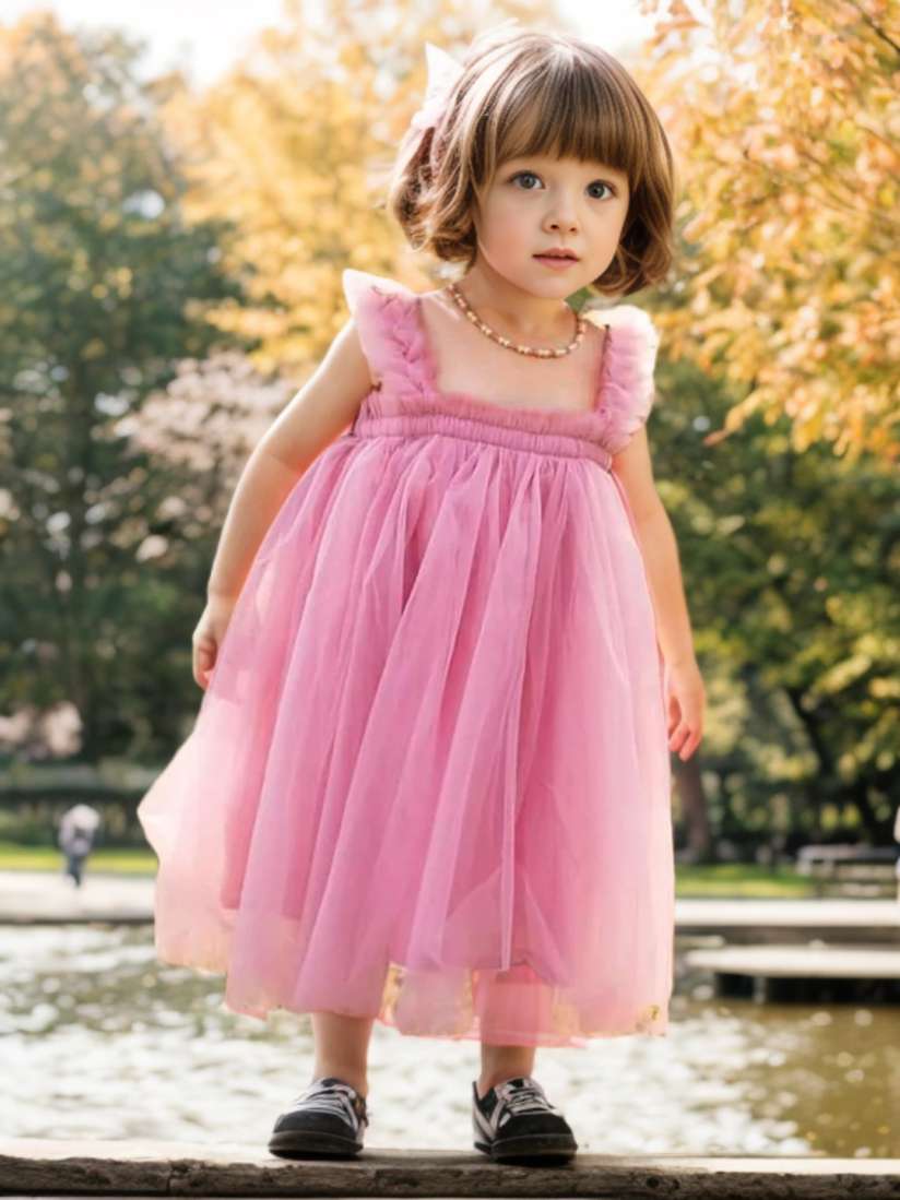Buy INCLUD Pink Net A Line Dress Dresses for Girls 26497350 Myntra