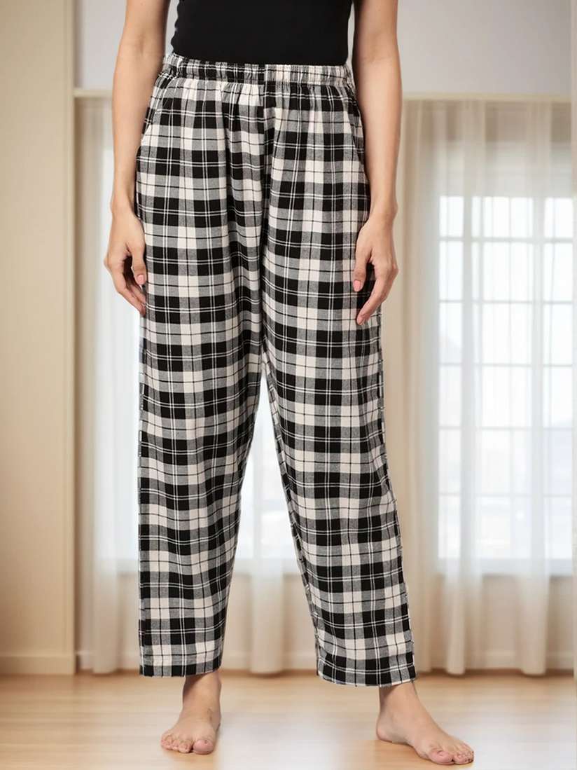 Ankle Pants Checkered Black And White Trousers White Plaid Pants