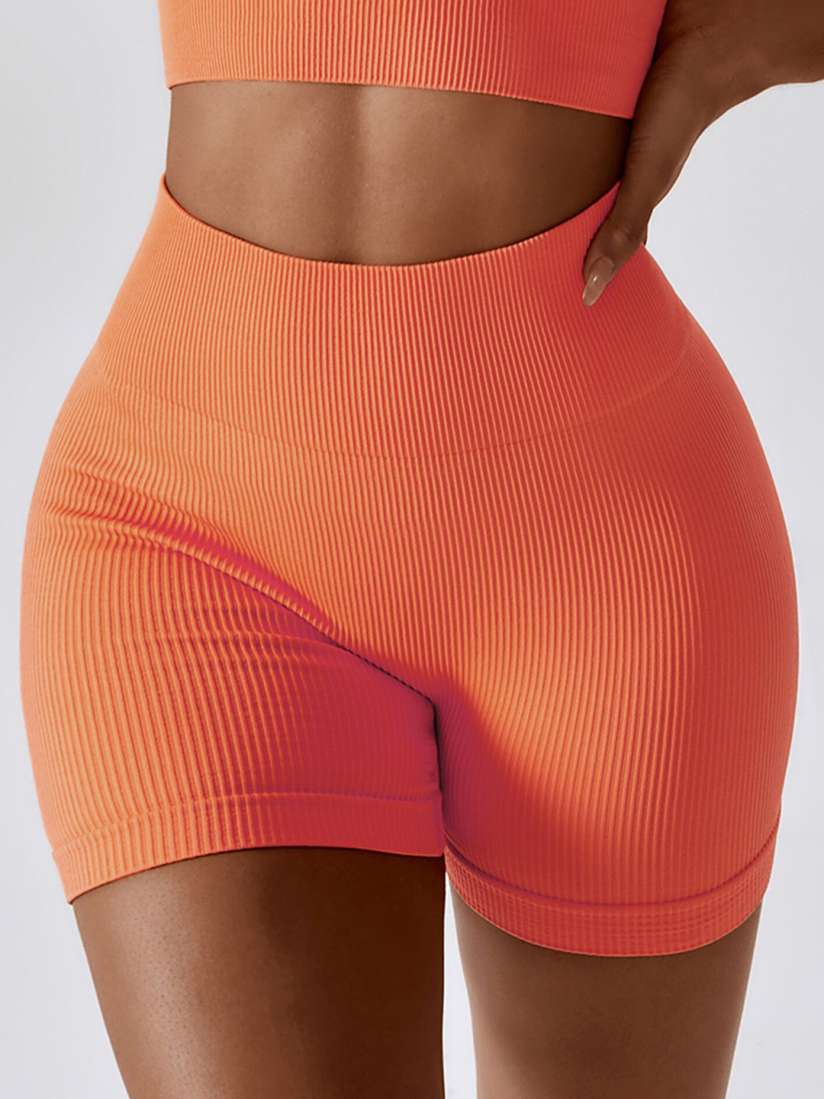 Orange yoga shorts store