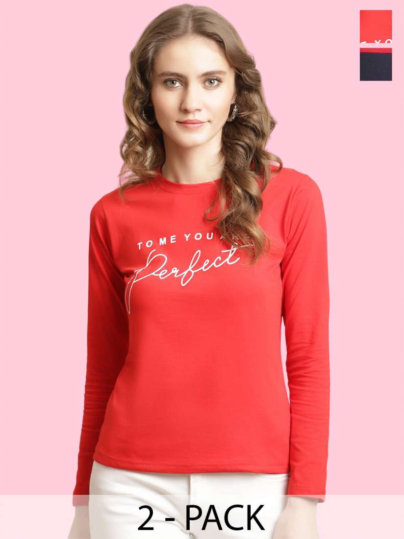 Full sleeve t shirts for womens myntra discount