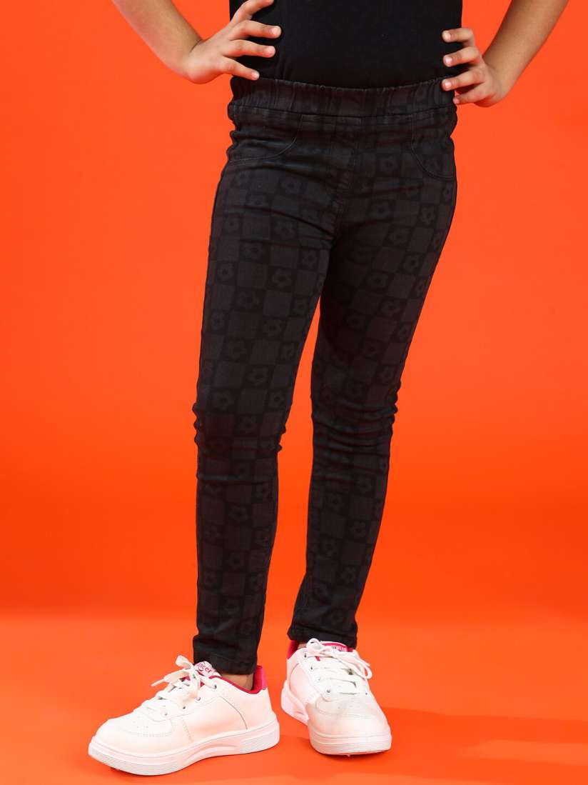Printed jeggings for girls sales