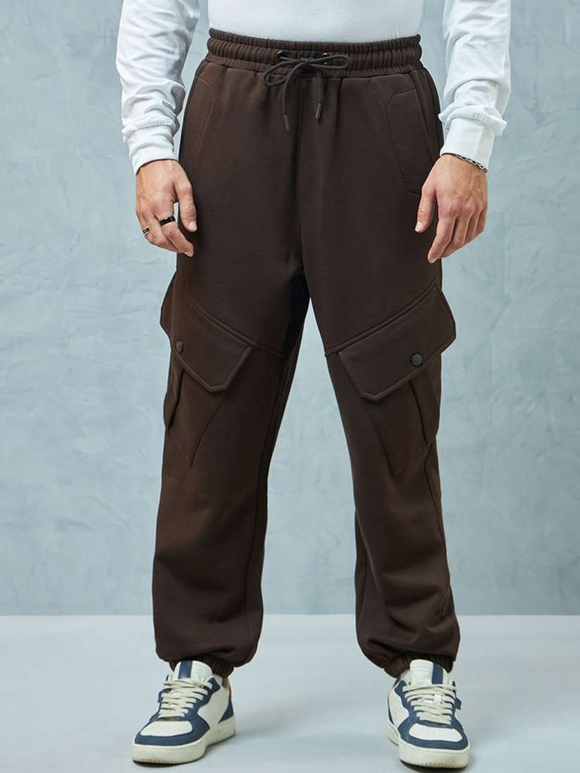 Buy Bewakoof Heavy Duty 1.0 Men Super Loose Fit Cargo Joggers Track Pants for Men 26518230 Myntra