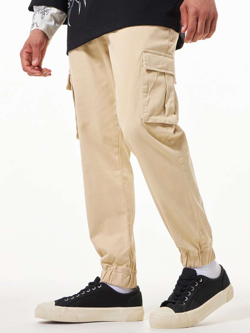 Buy Bewakoof Men Mid Rise Loose Fit Oversized Cargo Trousers Trousers for Men 26527014 Myntra