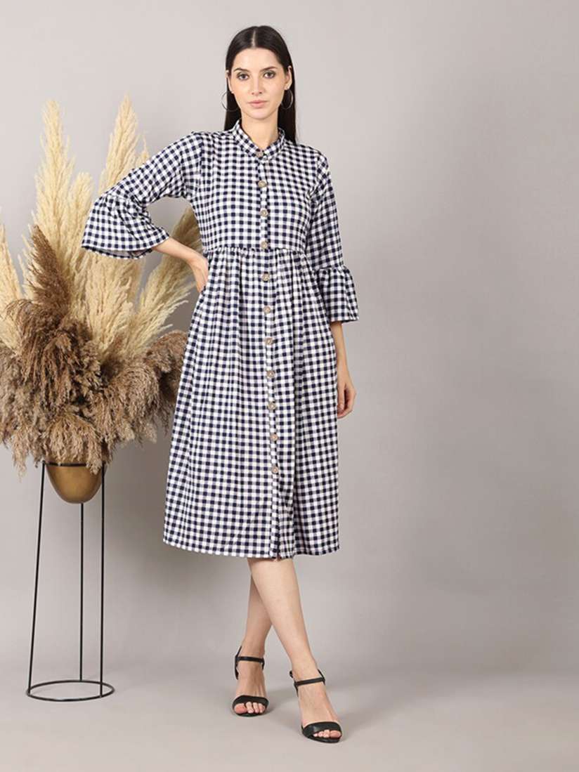 Checked a line dress hot sale