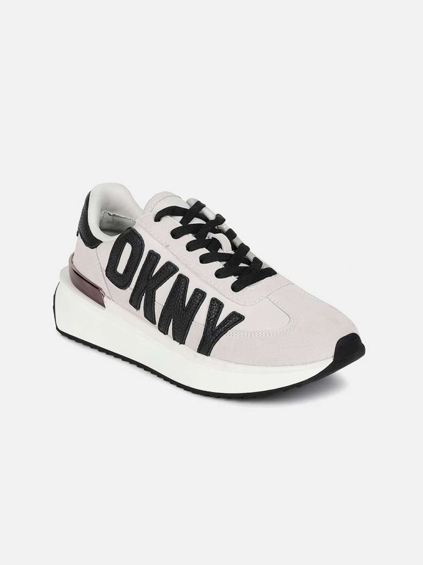 Buy DKNY Women Round Toe Leather Sneakers Casual Shoes for Women 26537176 Myntra