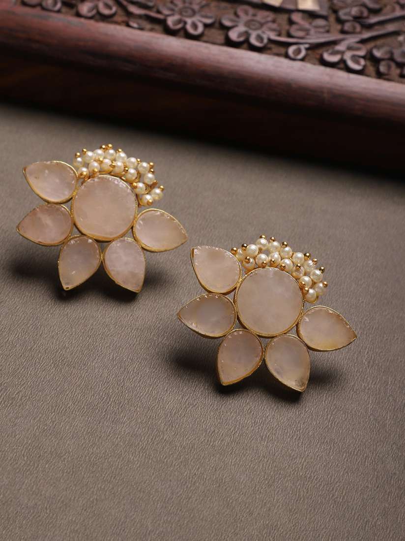 Buy Sangria Gold Plated Studs Earrings Earrings for Women 26538866 Myntra