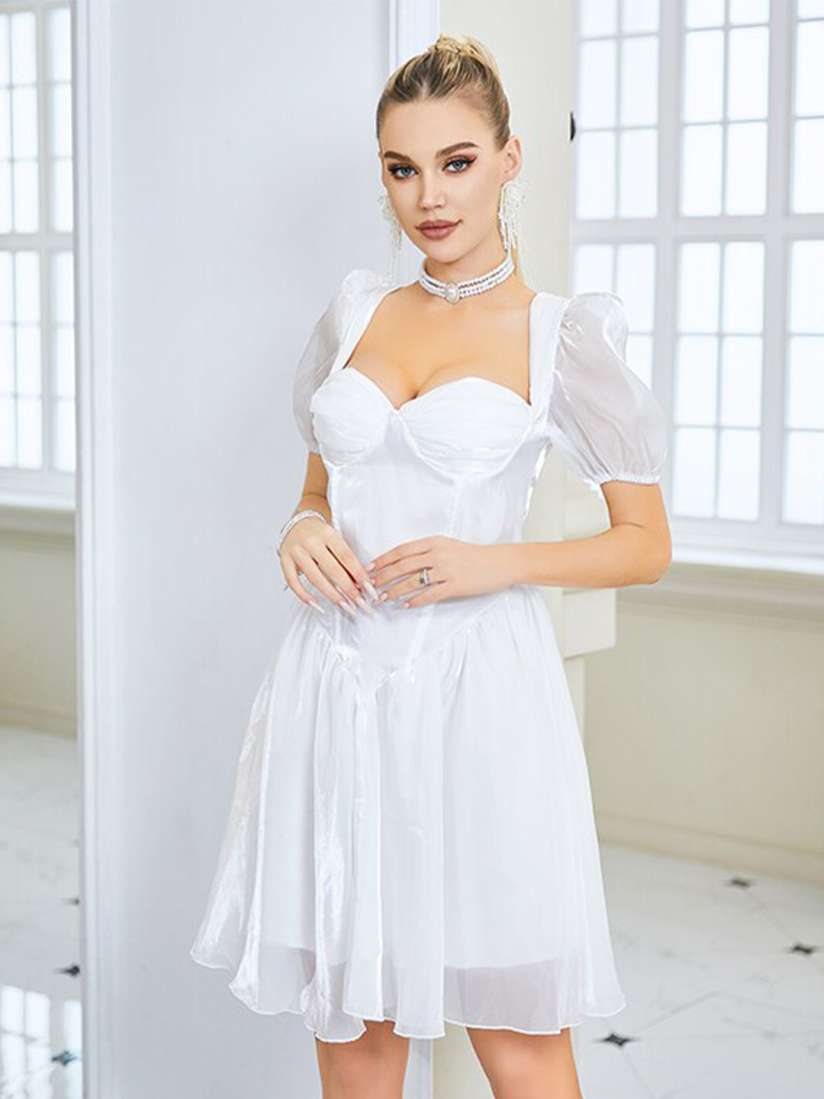 Buy StyleCast White Fit Flare Mini Dress Dresses for Women 26559364 Myntra