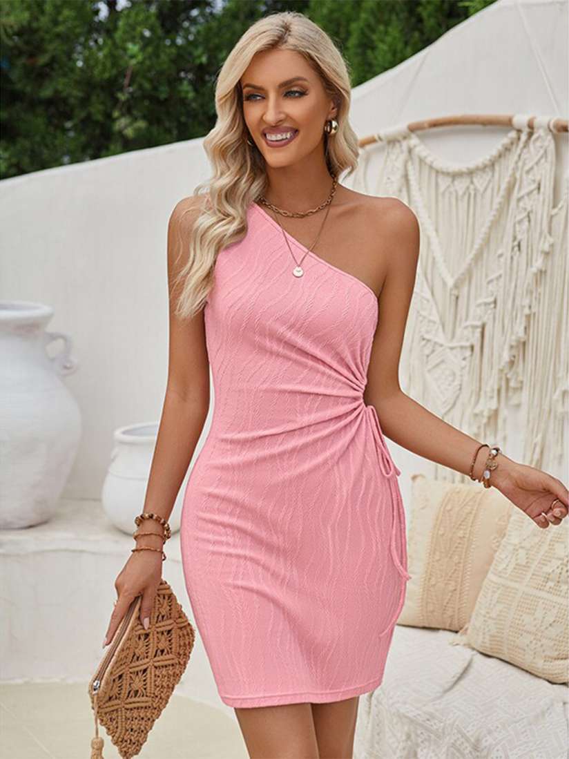 Pink dress myntra shop