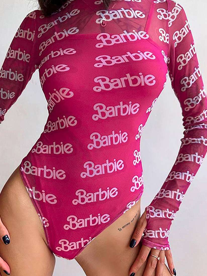 Buy LULU SKY Barbie Printed Bodysuit Bodysuit for Women 26560400 Myntra