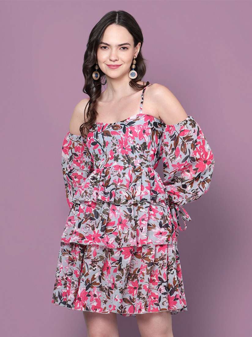 Cold shoulder dress myntra hot sale
