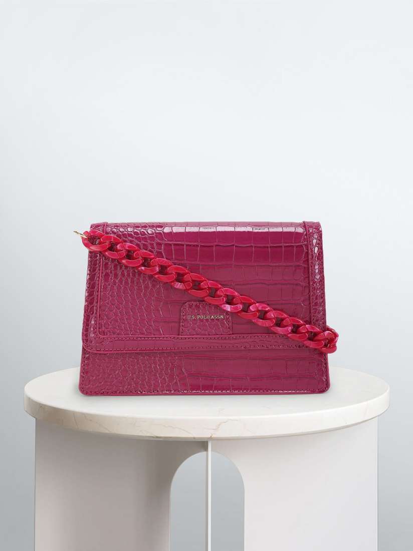 Buy U.S. Polo Assn. Women Textured Structured Sling Bag Handbags for Women 26564848 Myntra