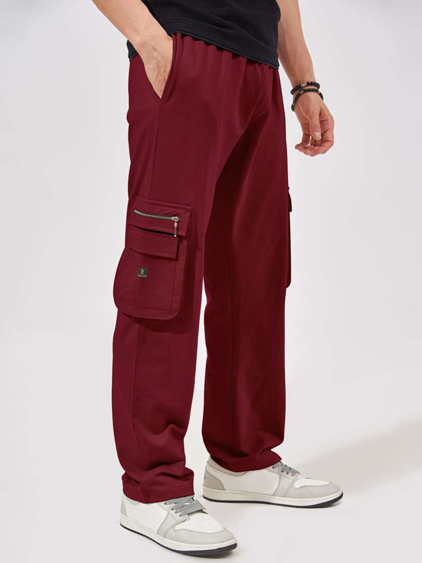 Buy Maniac Men Oversized Cotton Cargo Track Pants Track Pants for Men 26565826 Myntra