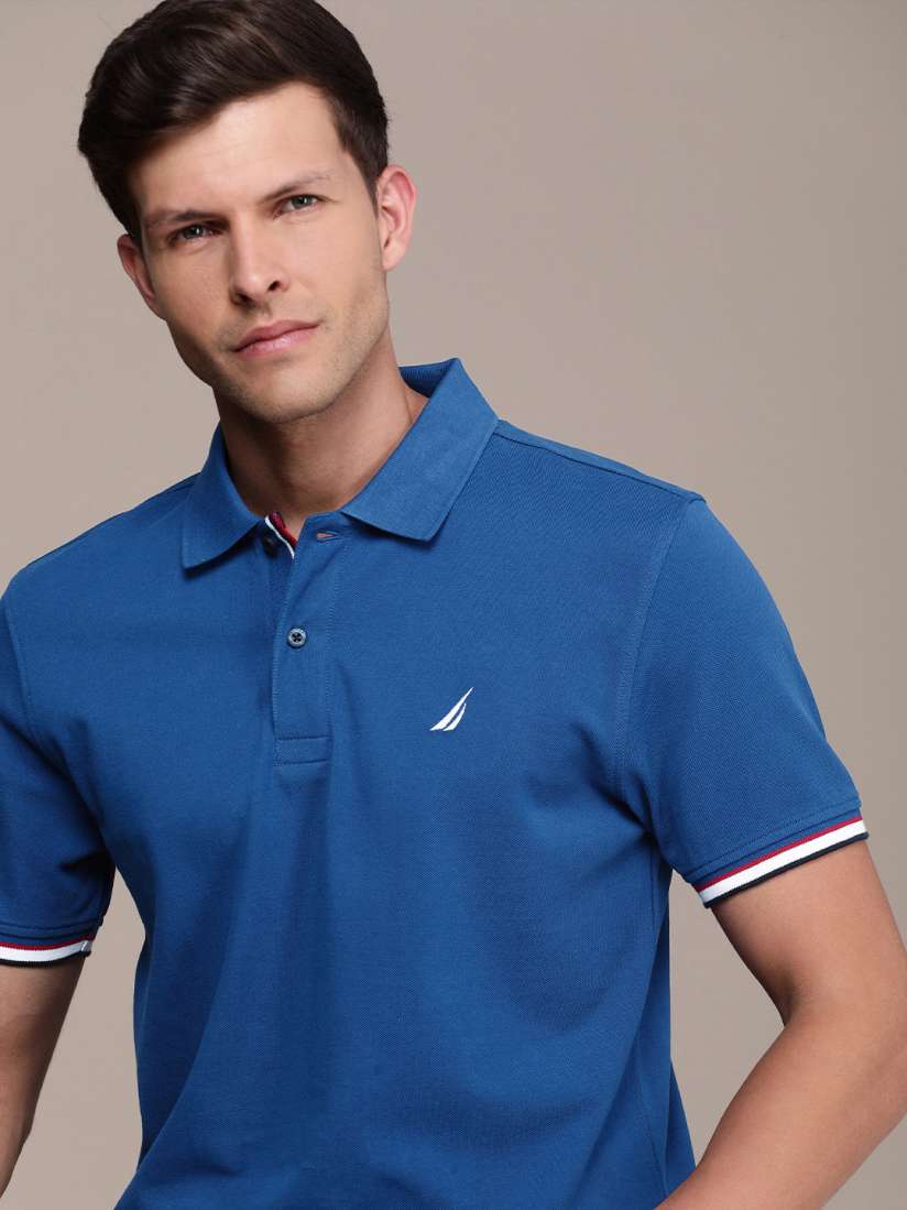 Buy Nautica Men Polo Collar Pure Cotton T shirt Tshirts for Men 26569848 Myntra