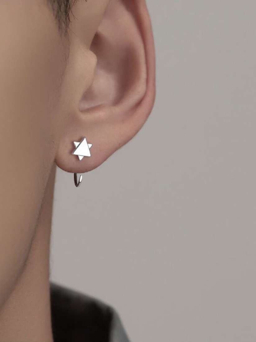 Mens half hoop earrings top