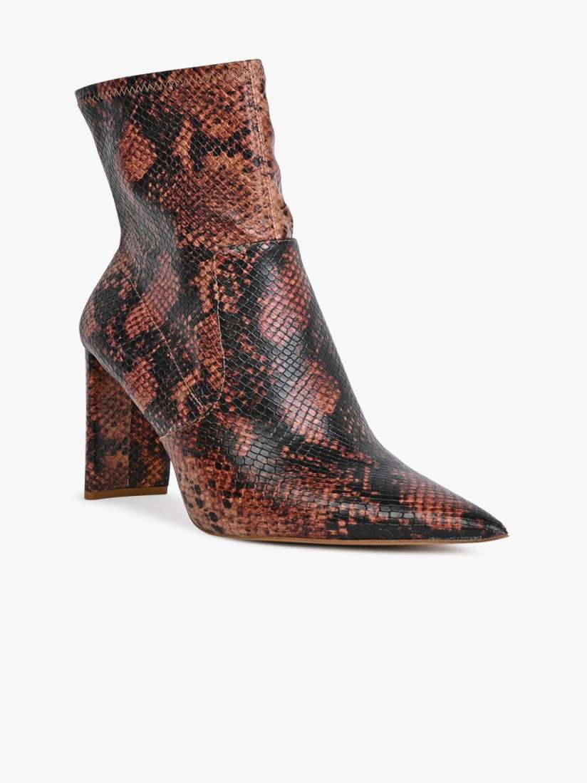 new look snake print boots