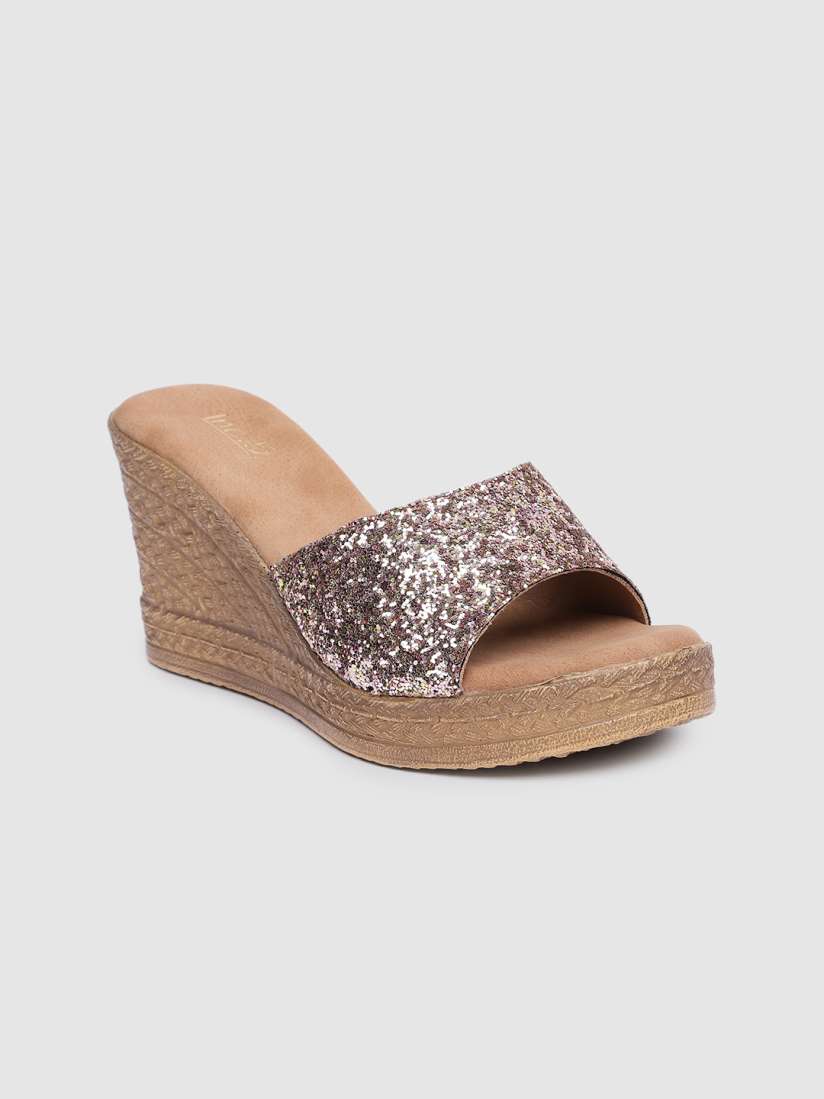 Buy Inc 5 Glitter Embellished Party Wedges Heels for Women 26589472 Myntra