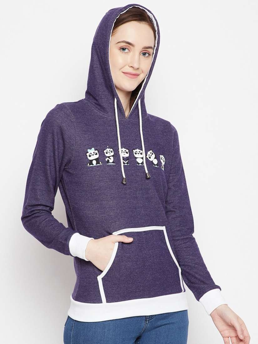 Panda hoodie myntra cheap