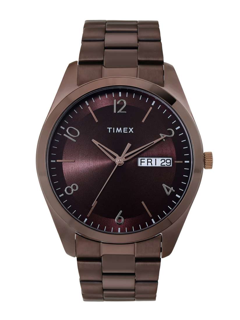 Buy Timex Men Brass Round Dial Stainless Steel Straps Analogue Watch TWTG10406 Watches for Men 26620368 Myntra