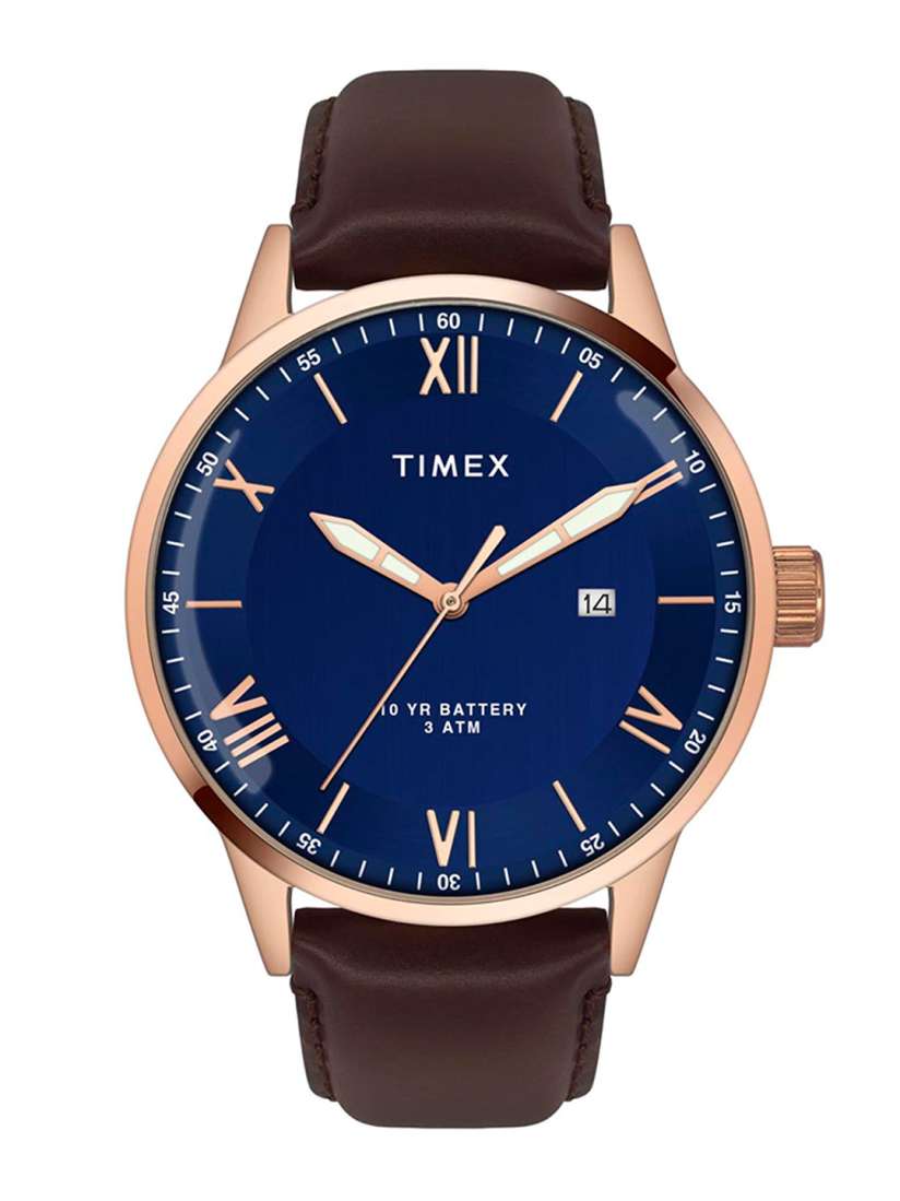 Buy Timex Men Brass Dial Leather Straps Analogue Watch TWEG19916 Watches for Men 26620380 Myntra