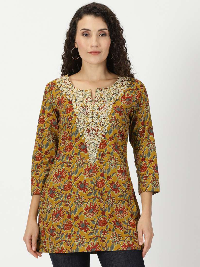 Saffron threads kurtis on sale