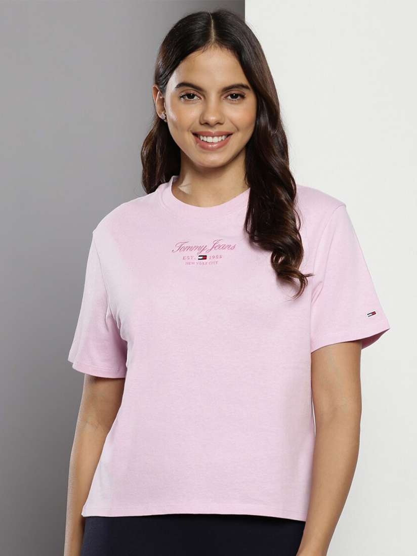 Buy Tommy Hilfiger Women Pink T shirt Tshirts for Women 26631588 Myntra