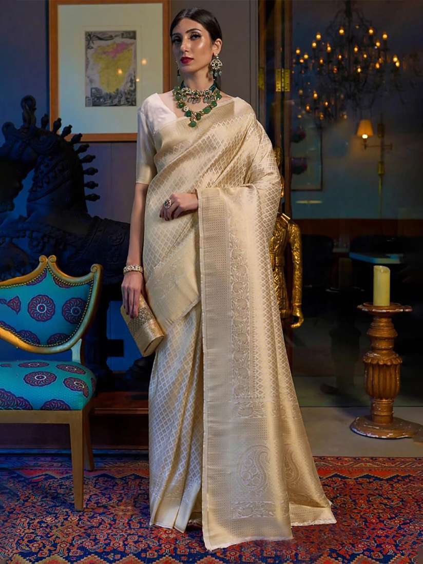 Buy KALINI Woven Design Zari Banarasi Saree Sarees for Women 26649838 Myntra
