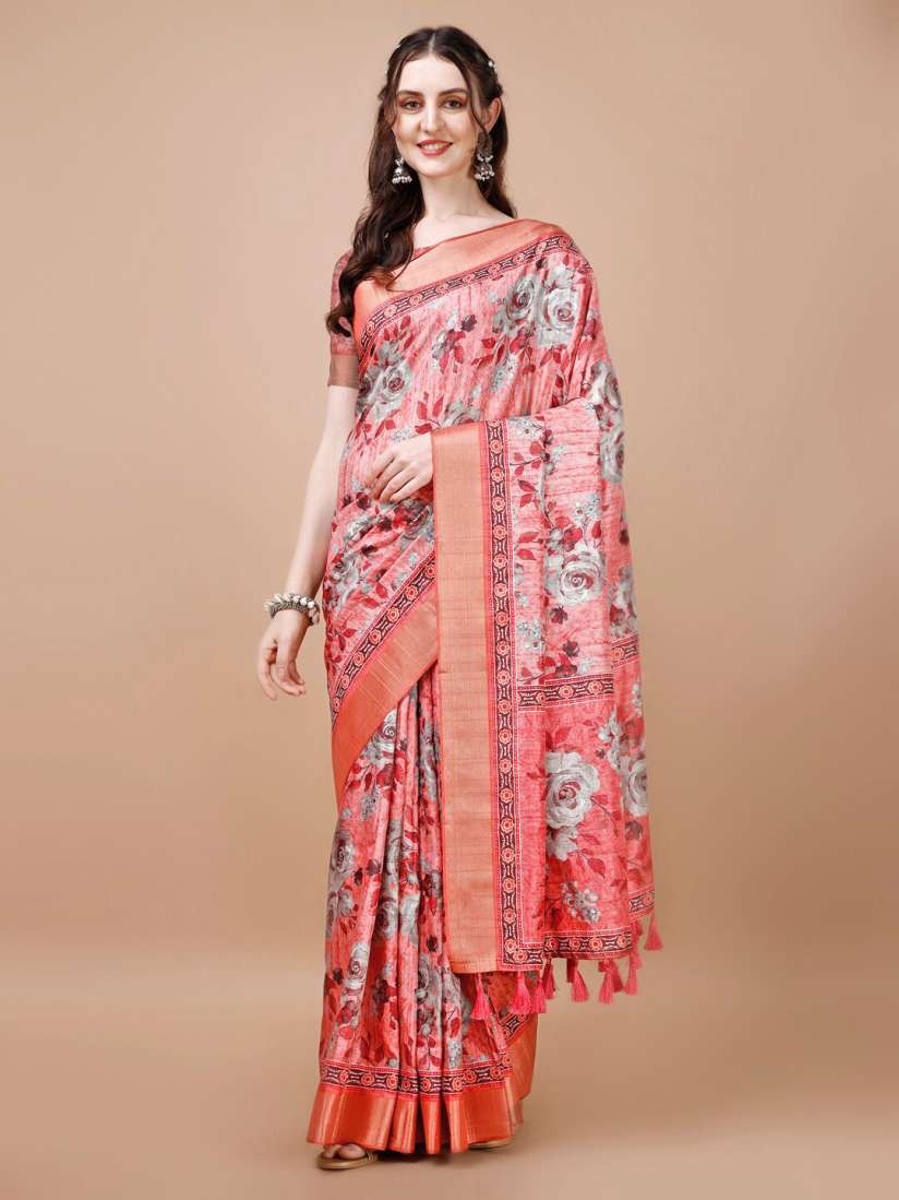 Myntra tussar silk saree hot sale