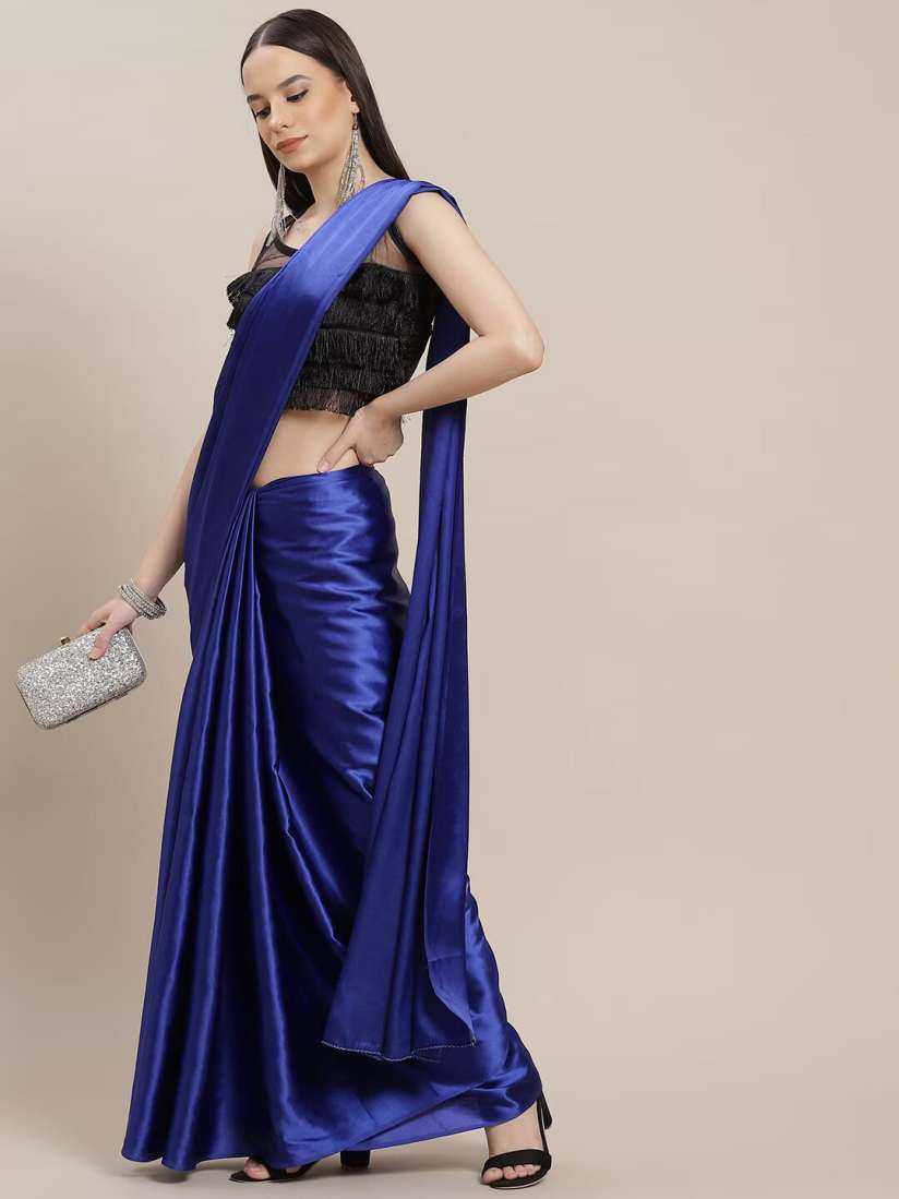 Myntra satin sarees sales