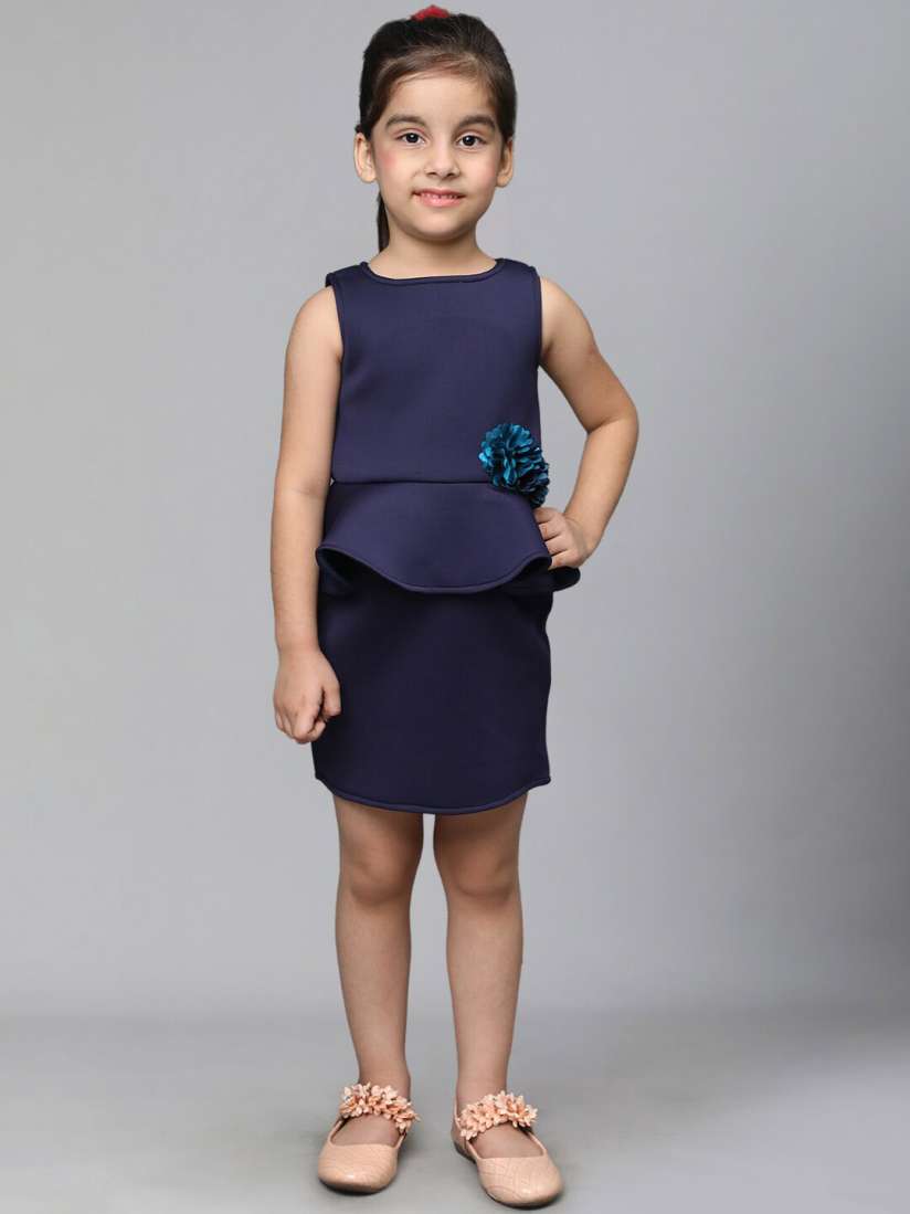 Buy Toy Balloon kids Girls Ruffles Scuba Peplum Dress Dresses for Girls 26664356 Myntra