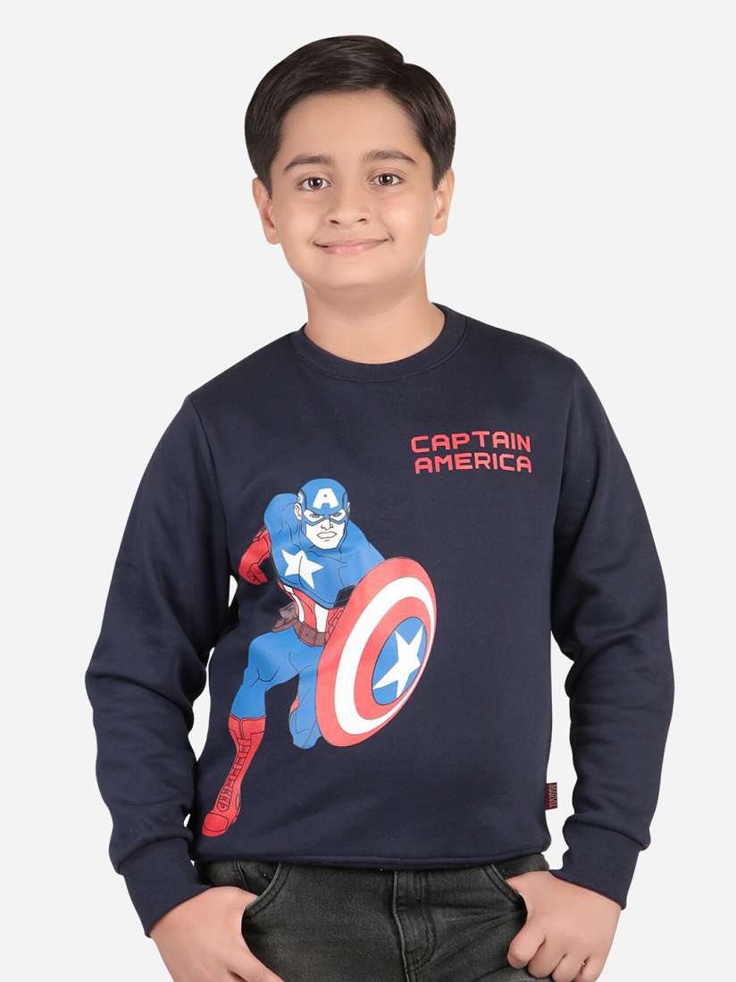 Boys captain america sweatshirt clearance