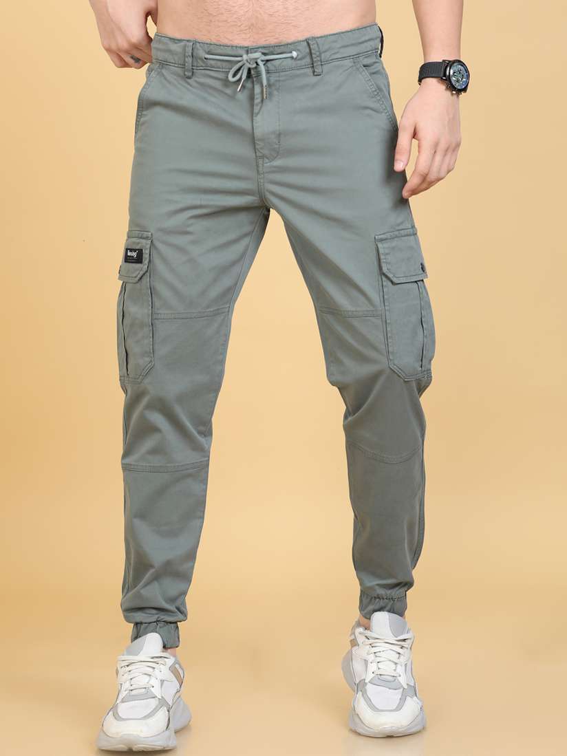 Buy Reslag Men Mid Rise Cotton Cargos Joggers Trousers for Men 26679660 Myntra