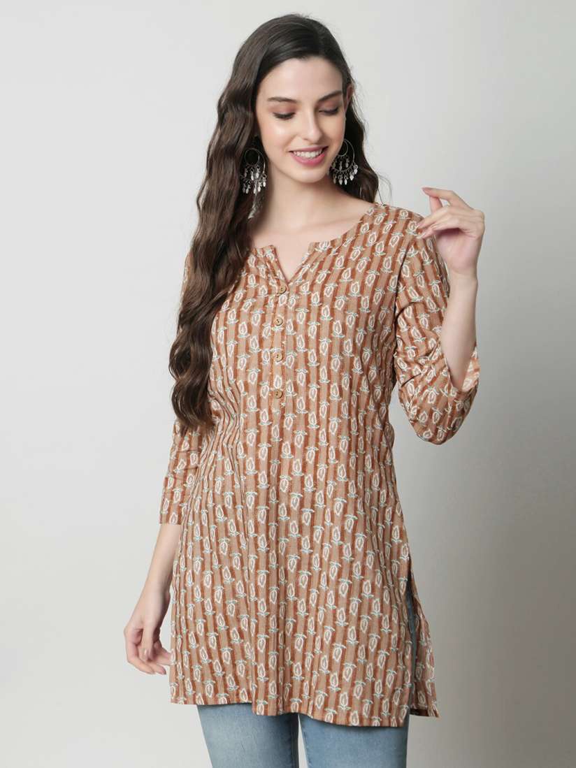 Buy KALINI Ethnic Motifs Printed Pure Cotton Kurti Kurtis for Women 26682956 Myntra