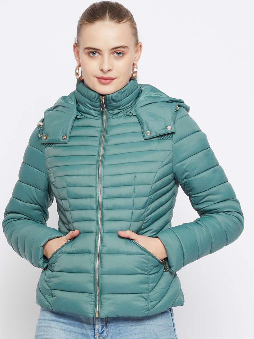 Buy Madame Hooded Puffer Jacket Jackets for Women 26684282 Myntra